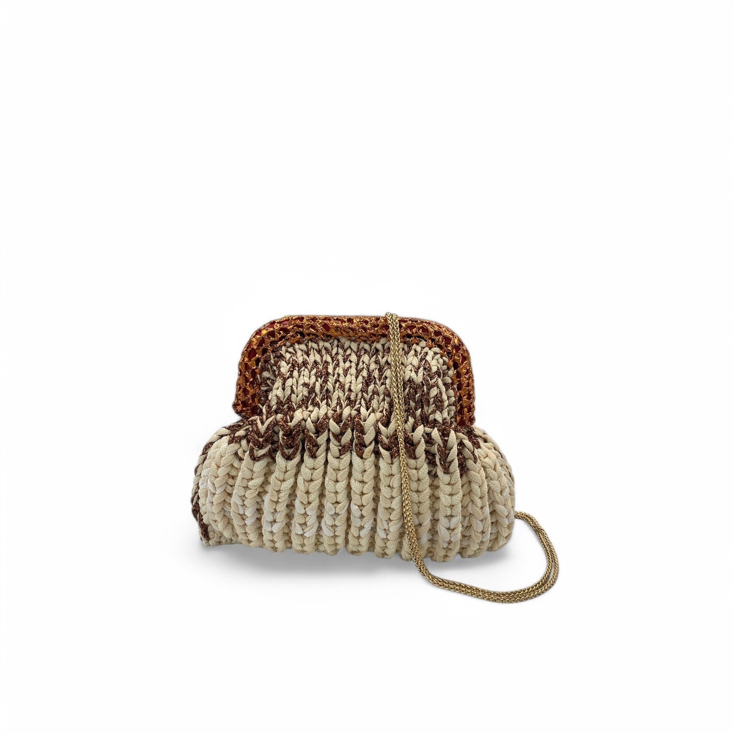 SIS CLUCH -CREM/BROWN XS